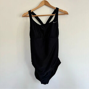 Nike One Piece Bathing suit Black Size: L